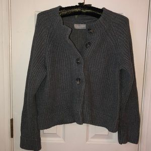 Liz Claiborne Gray Button Down Sweater